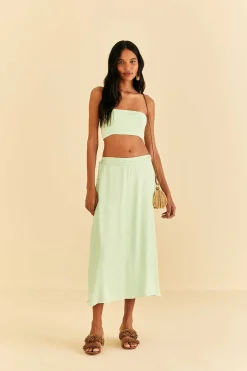 FARM Rio  MINT SLEEVELESS CROP TOP