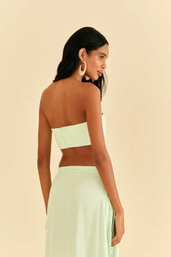 FARM Rio  MINT SLEEVELESS CROP TOP