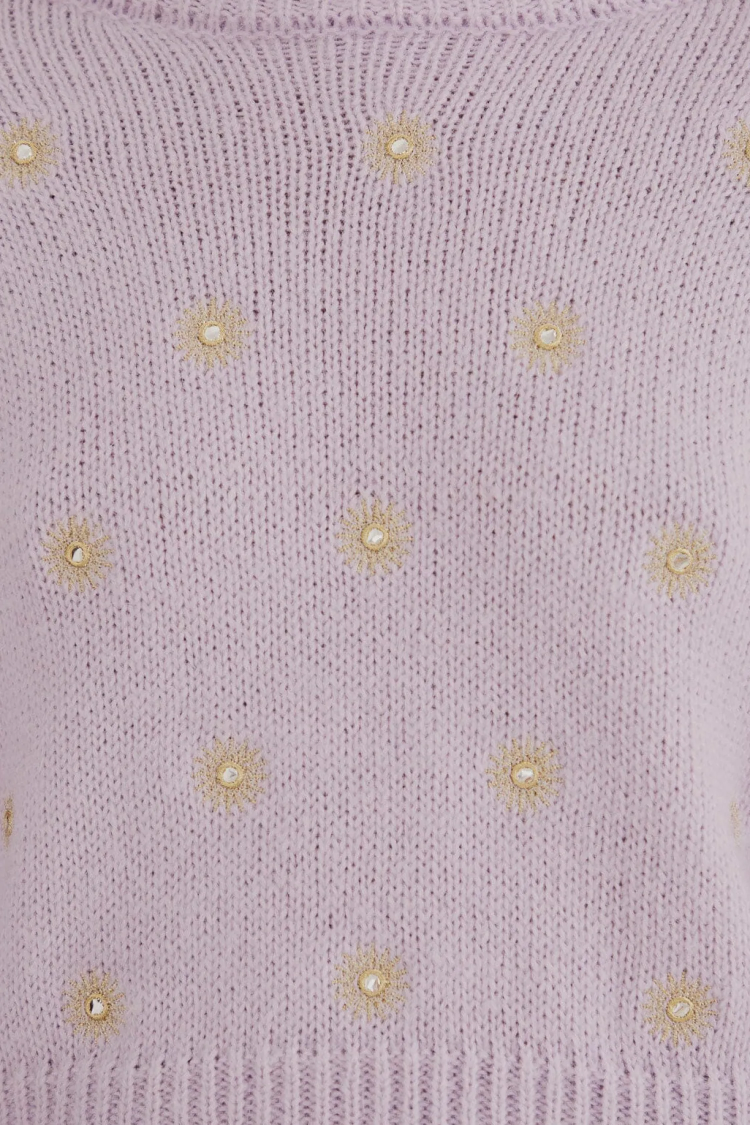 FARM Rio MIRROR EMBROIDERED KNIT SWEATER