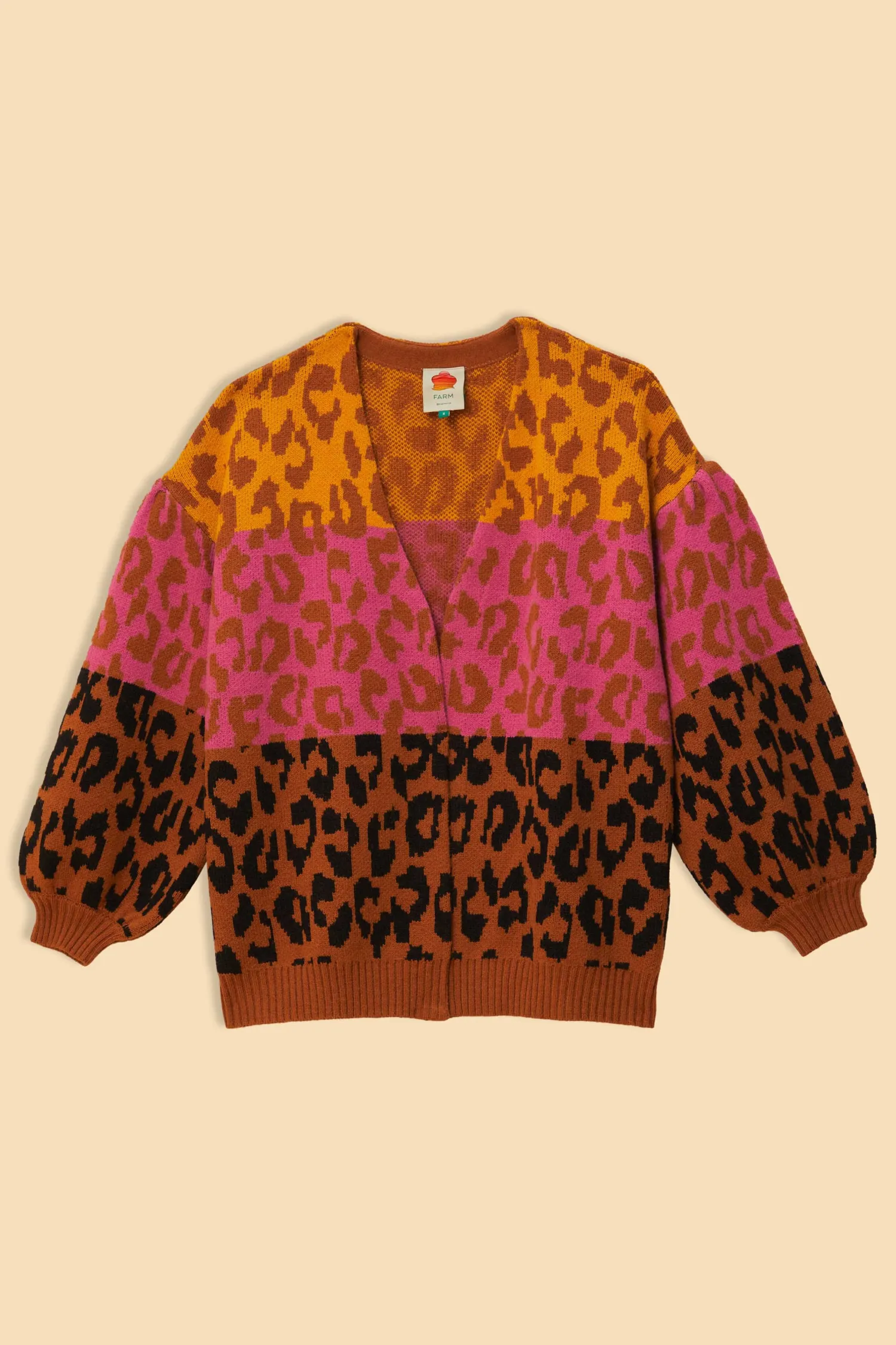 FARM Rio MIXED LEOPARDS KNIT CARDIGAN