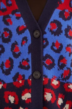 FARM Rio MIXED LEOPARDS KNIT CARDIGAN