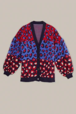 FARM Rio MIXED LEOPARDS KNIT CARDIGAN
