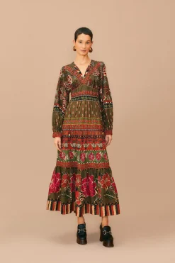 FARM Rio MULTICOLOR AINIKA FLORAL GARDEN MAXI DRESS