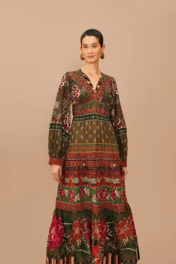 FARM Rio  MULTICOLOR AINIKA FLORAL GARDEN MAXI DRESS