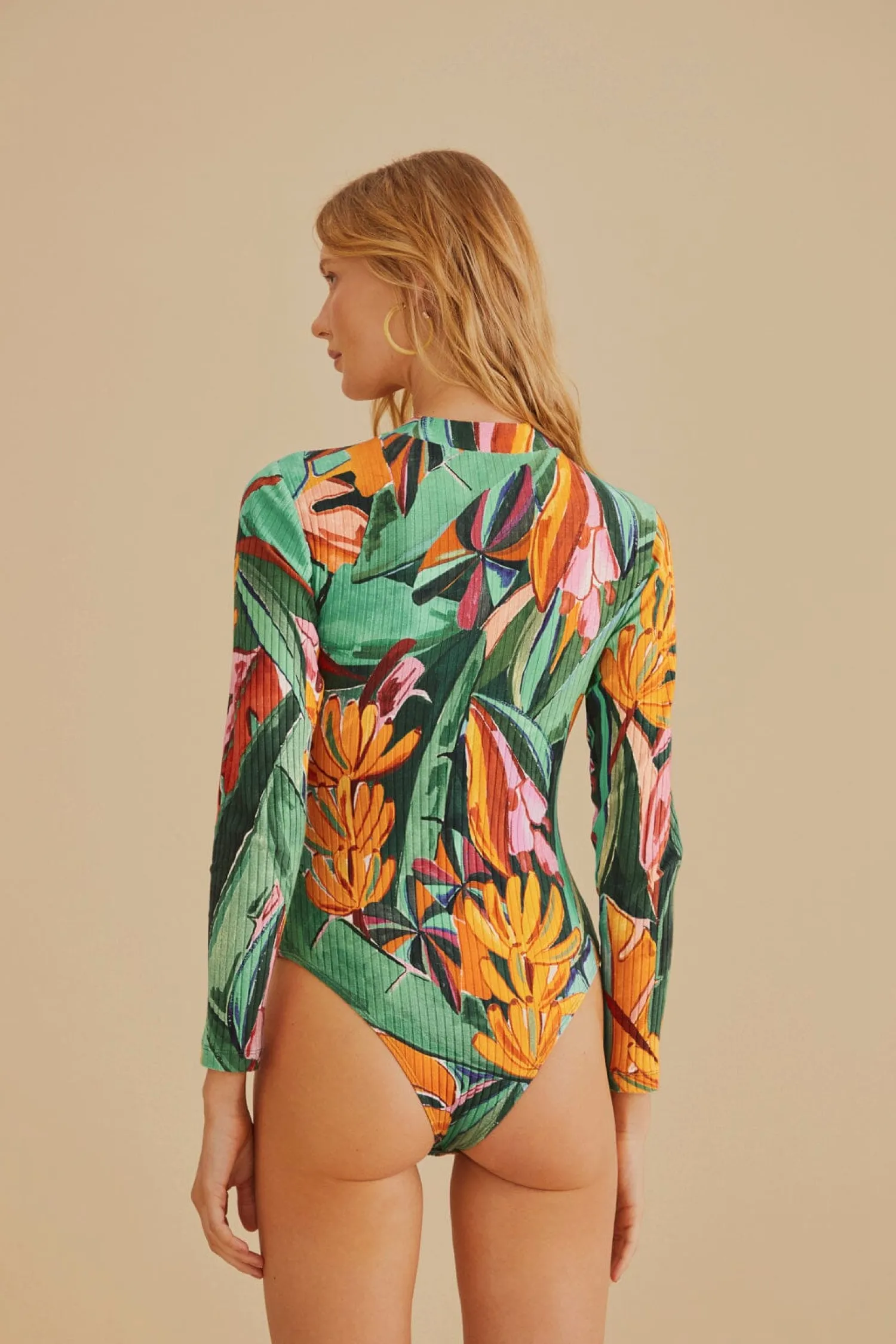 FARM Rio MULTICOLOR BANANA FOLIAGE ORGANIC COTTON BODYSUIT