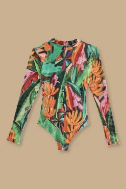 FARM Rio MULTICOLOR BANANA FOLIAGE ORGANIC COTTON BODYSUIT