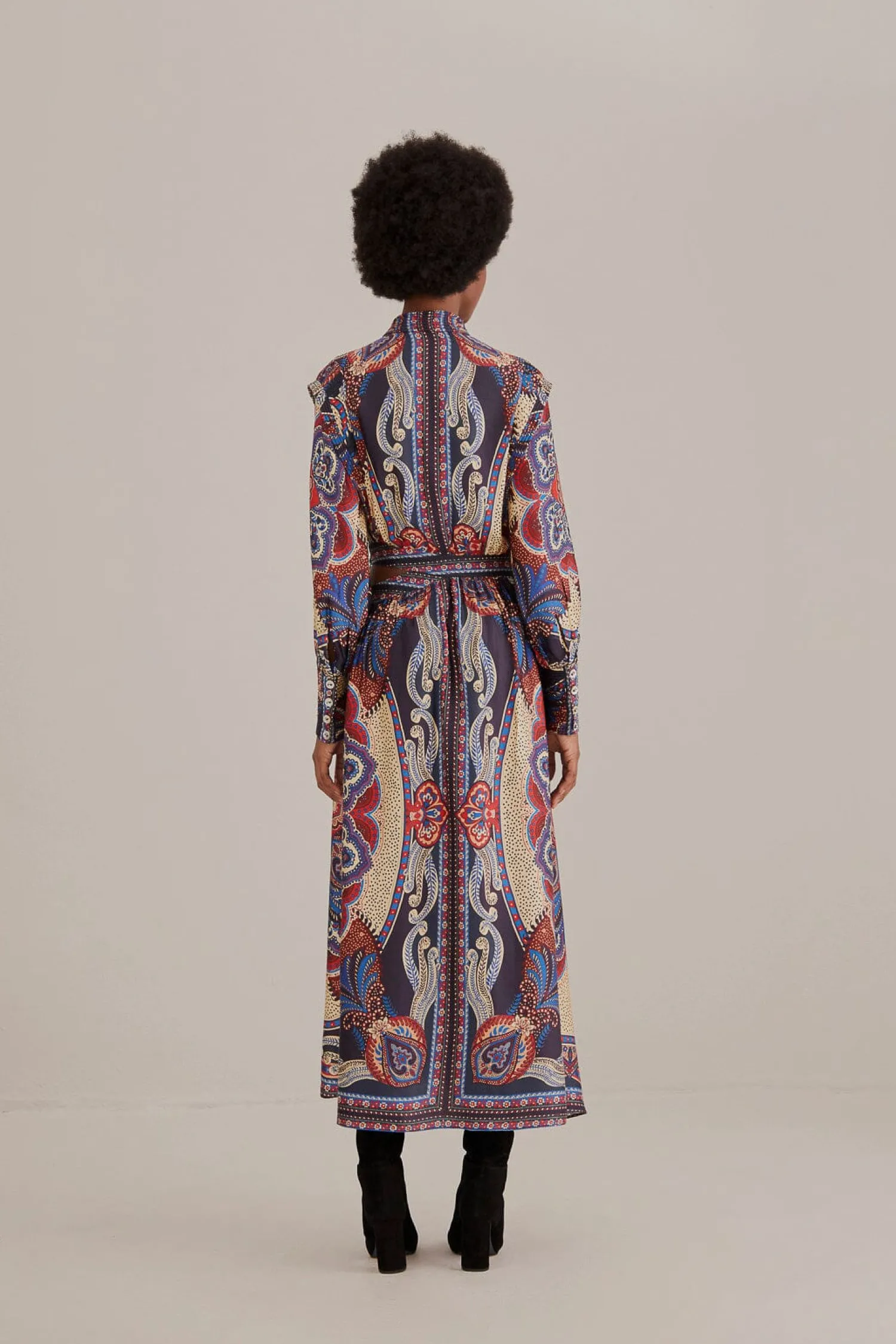 FARM Rio MULTICOLOR ENERGY SCARF CUT-OUT MAXI DRESS