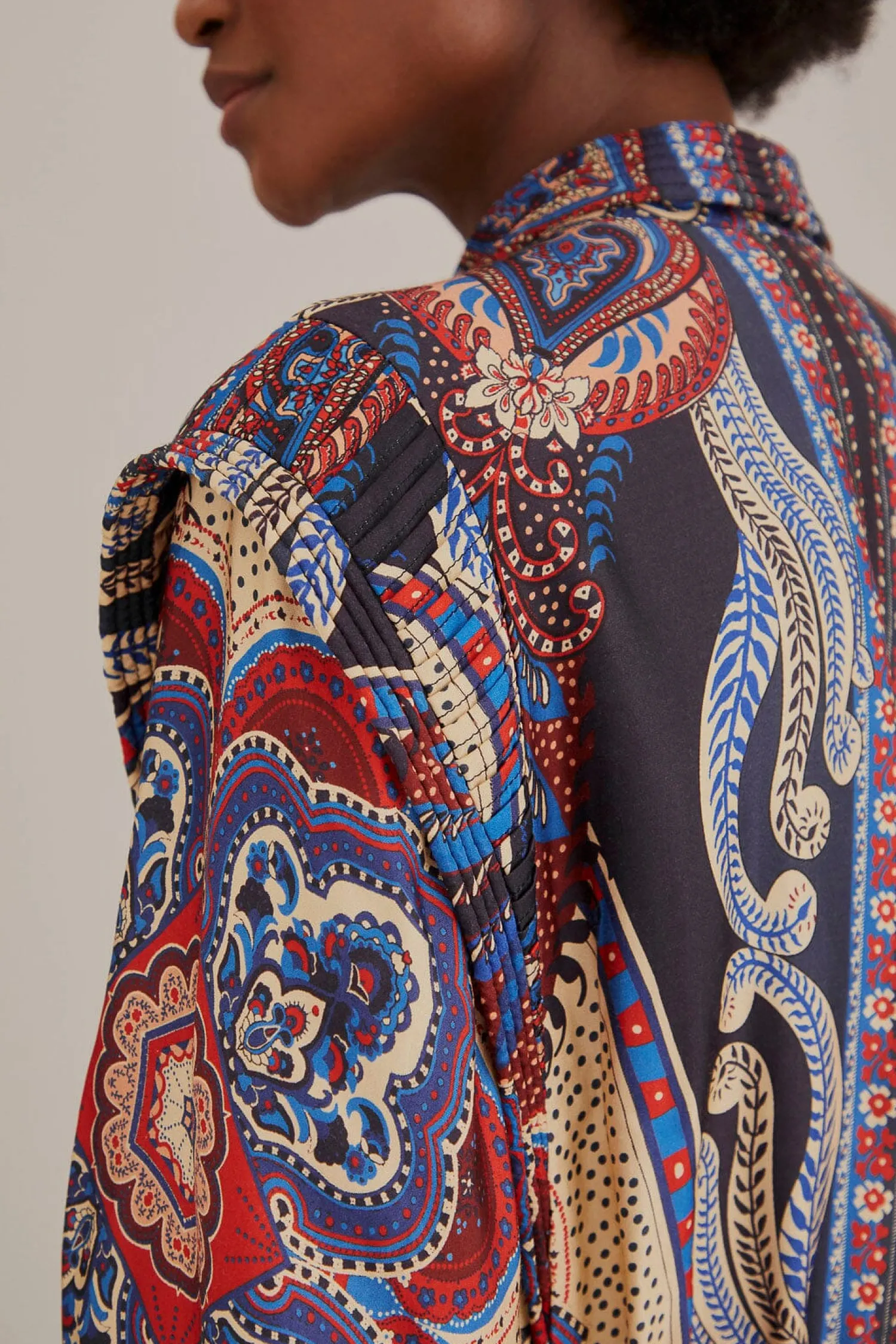 FARM Rio MULTICOLOR ENERGY SCARF CUT-OUT MAXI DRESS
