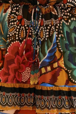 FARM Rio  MULTICOLOR FALL MIX MAXI DRESS