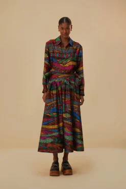 FARM Rio  MULTICOLOR MIRAGE SHIRT LONG SLEEVES
