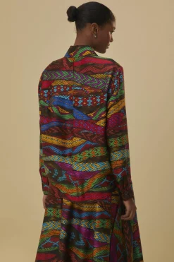 FARM Rio  MULTICOLOR MIRAGE SHIRT LONG SLEEVES