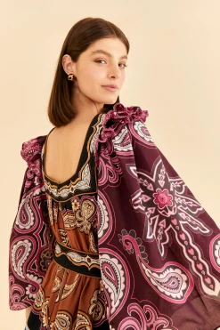 FARM Rio  MULTICOLOR SWEET MERMAIDS MIDI DRESS