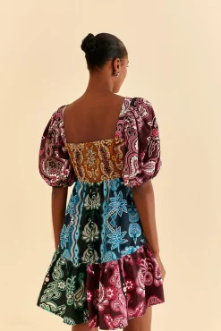 FARM Rio MULTICOLOR SWEET MERMAIDS SHORT SLEEVE MINI DRESS