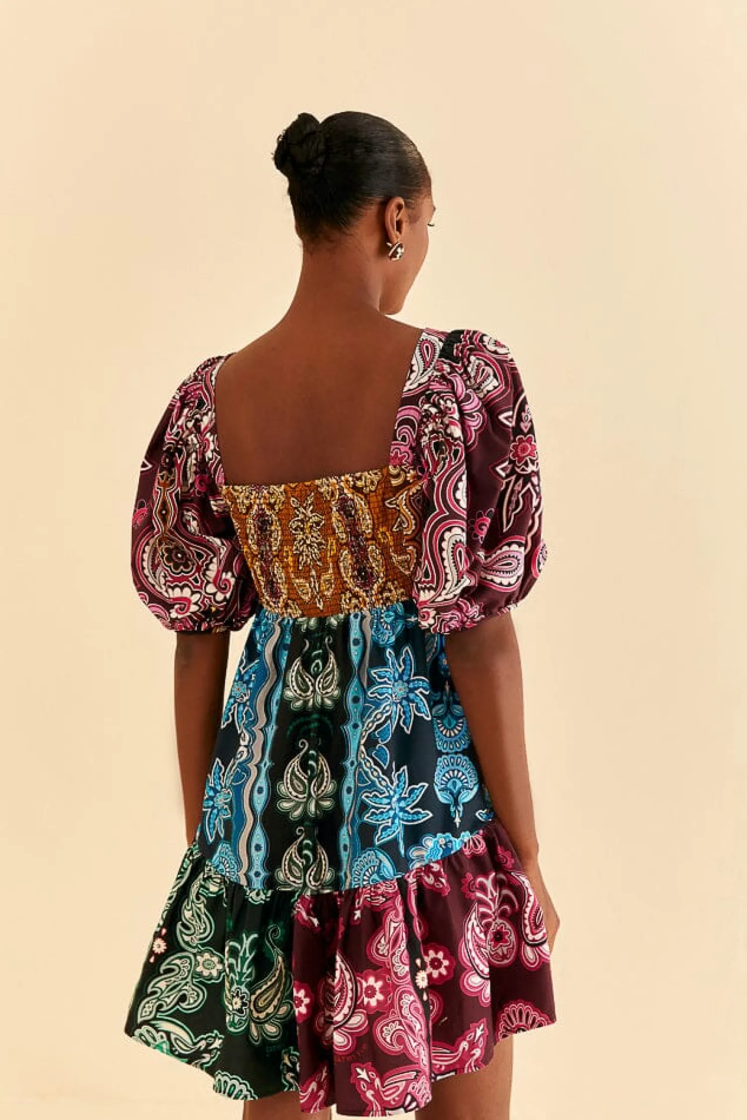 FARM Rio MULTICOLOR SWEET MERMAIDS SHORT SLEEVE MINI DRESS
