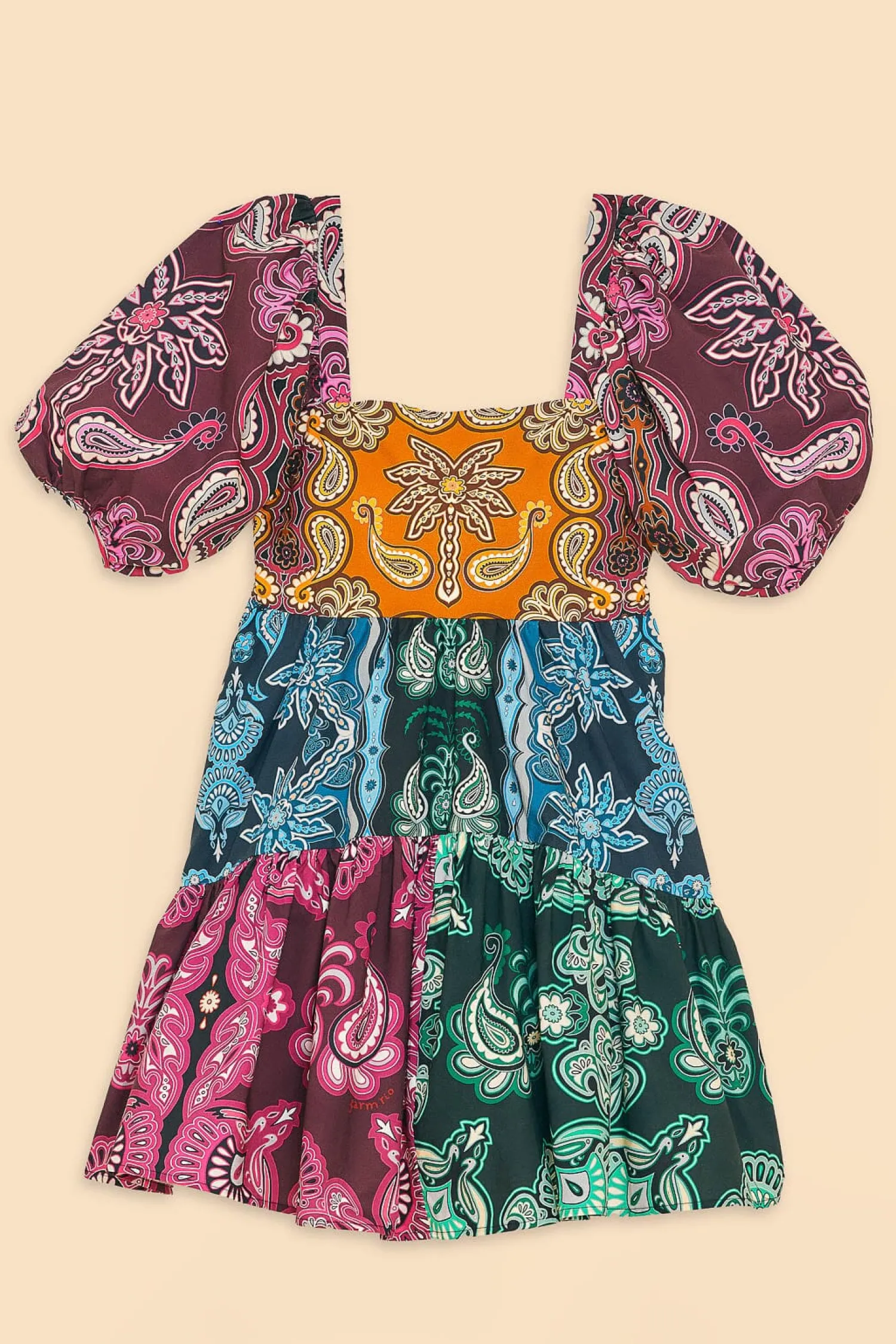 FARM Rio MULTICOLOR SWEET MERMAIDS SHORT SLEEVE MINI DRESS