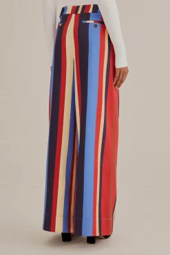 FARM Rio  MULTICOLOR WINTER STRIPES TAILORED PANTS