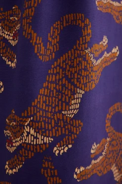 FARM Rio  NAVY BLUE LEOPARDS TAILORED PANTS