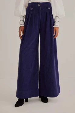 FARM Rio NAVY BLUE LOW WAISTED TAILORED PANTS