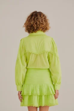 FARM Rio NEON GREEN MINI SKIRT