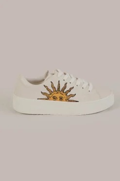 FARM Rio  OFF-WHITE FLATFORM SNEAKER