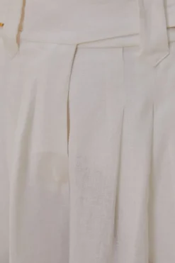 FARM Rio OFF-WHITE LINEN LOW WAIST PANTS