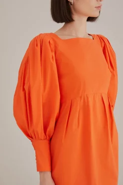 FARM Rio  ORANGE OPEN BACK MINI DRESS