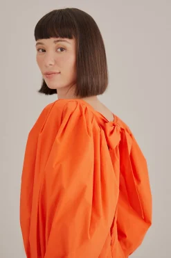 FARM Rio  ORANGE OPEN BACK MINI DRESS