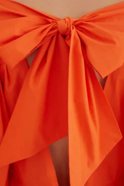 FARM Rio  ORANGE OPEN BACK MINI DRESS