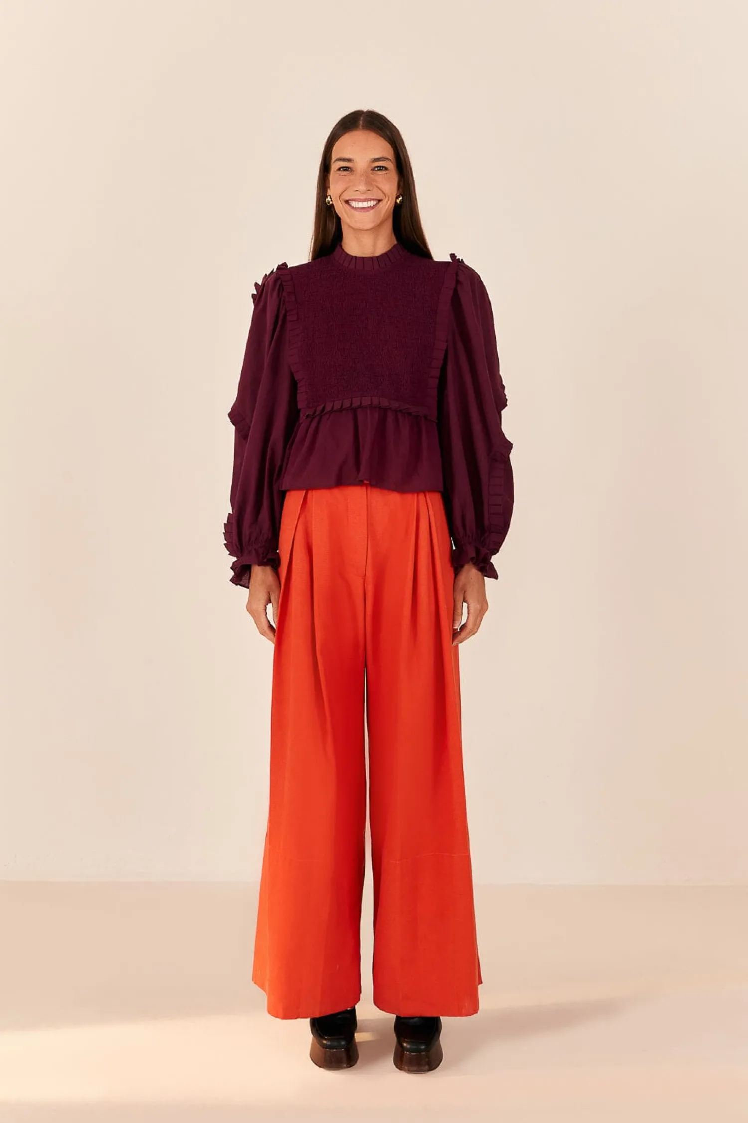 FARM Rio ORANGE TAILORED PANTS