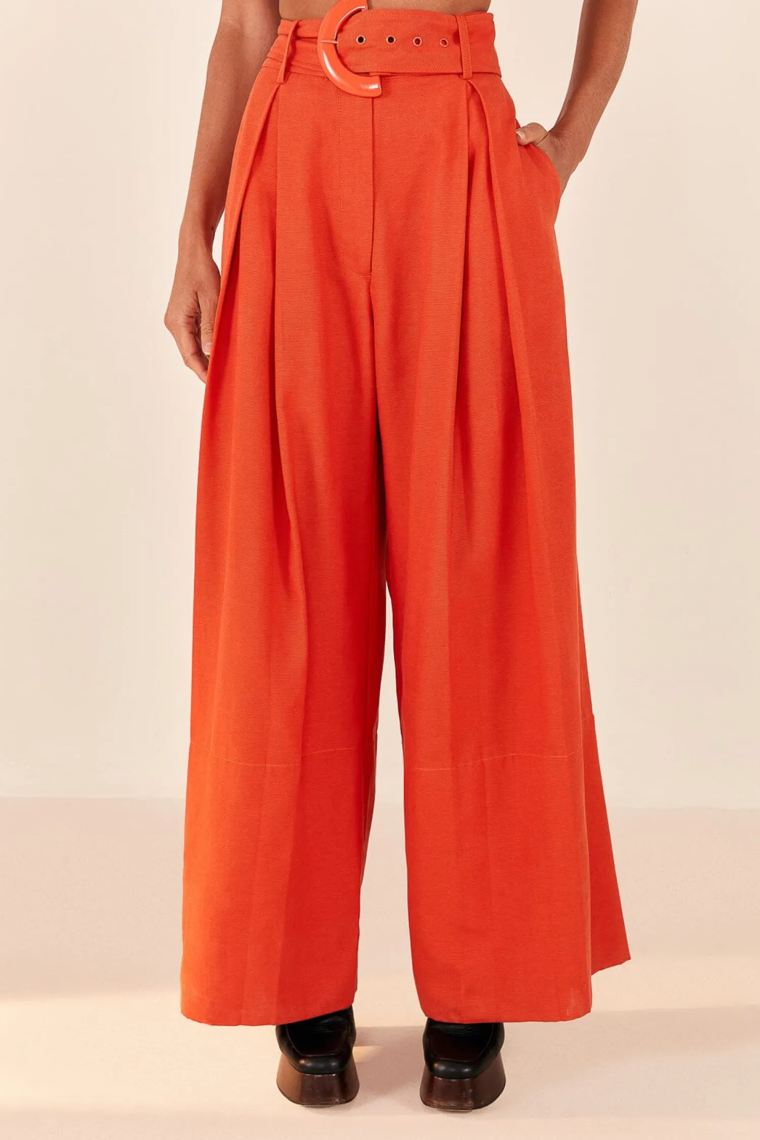 FARM Rio ORANGE TAILORED PANTS