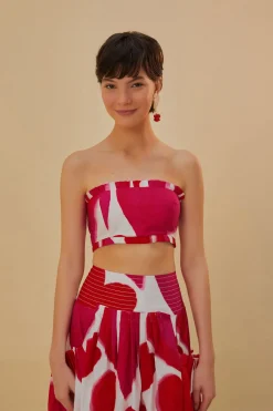 FARM Rio  PAINTED HEARTS SLEEVELESS TOP