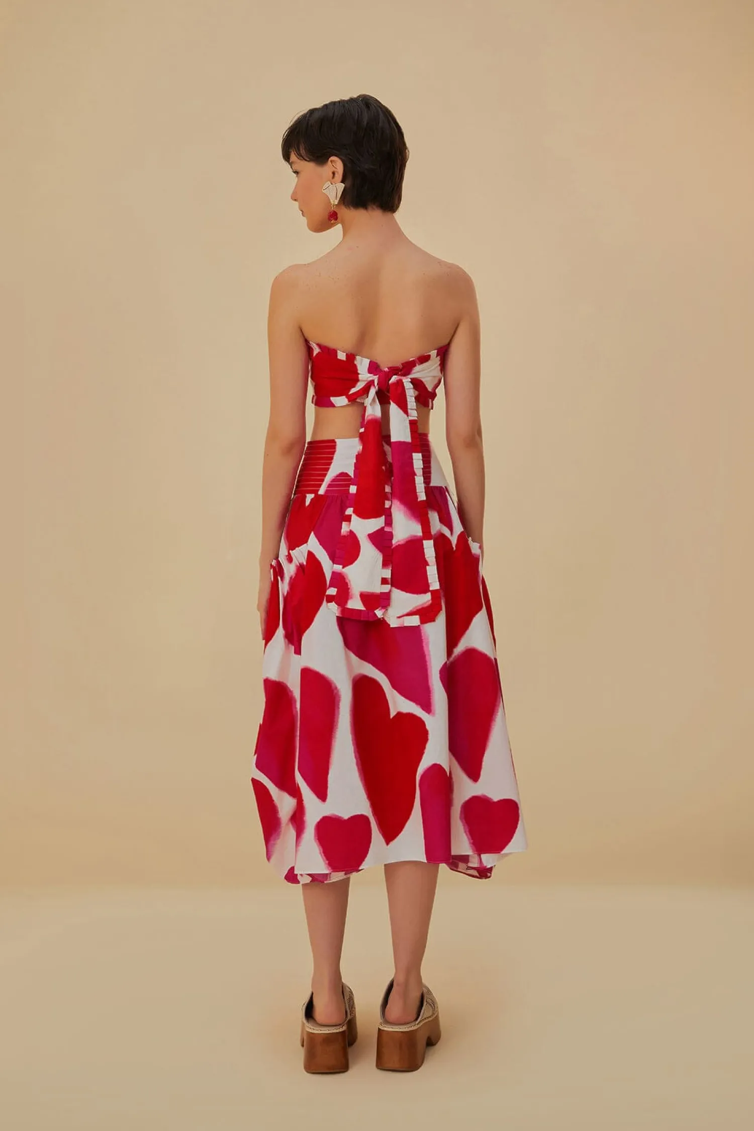 FARM Rio PAINTED HEARTS SLEEVELESS TOP
