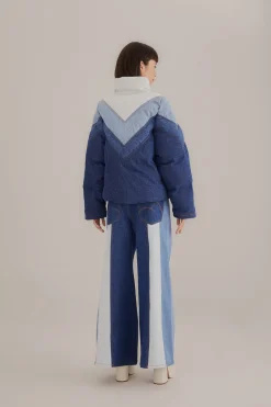 FARM Rio  PATCHWORK DENIM WIDE PANTS