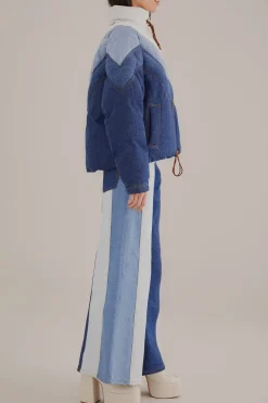 FARM Rio  PATCHWORK DENIM WIDE PANTS