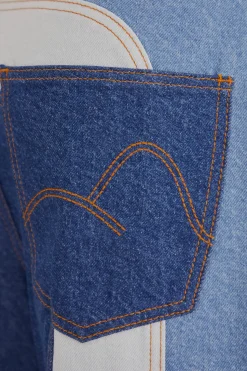 FARM Rio  PATCHWORK DENIM WIDE PANTS