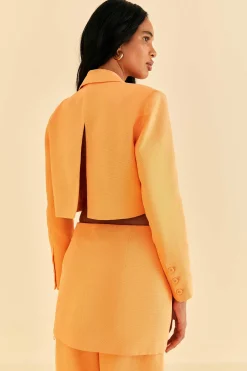 FARM Rio  PEACH CUT OUT BLAZER