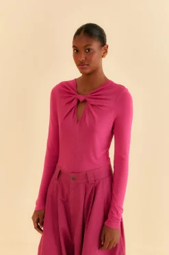 FARM Rio PINK LONG SLEEVE BODYSUIT