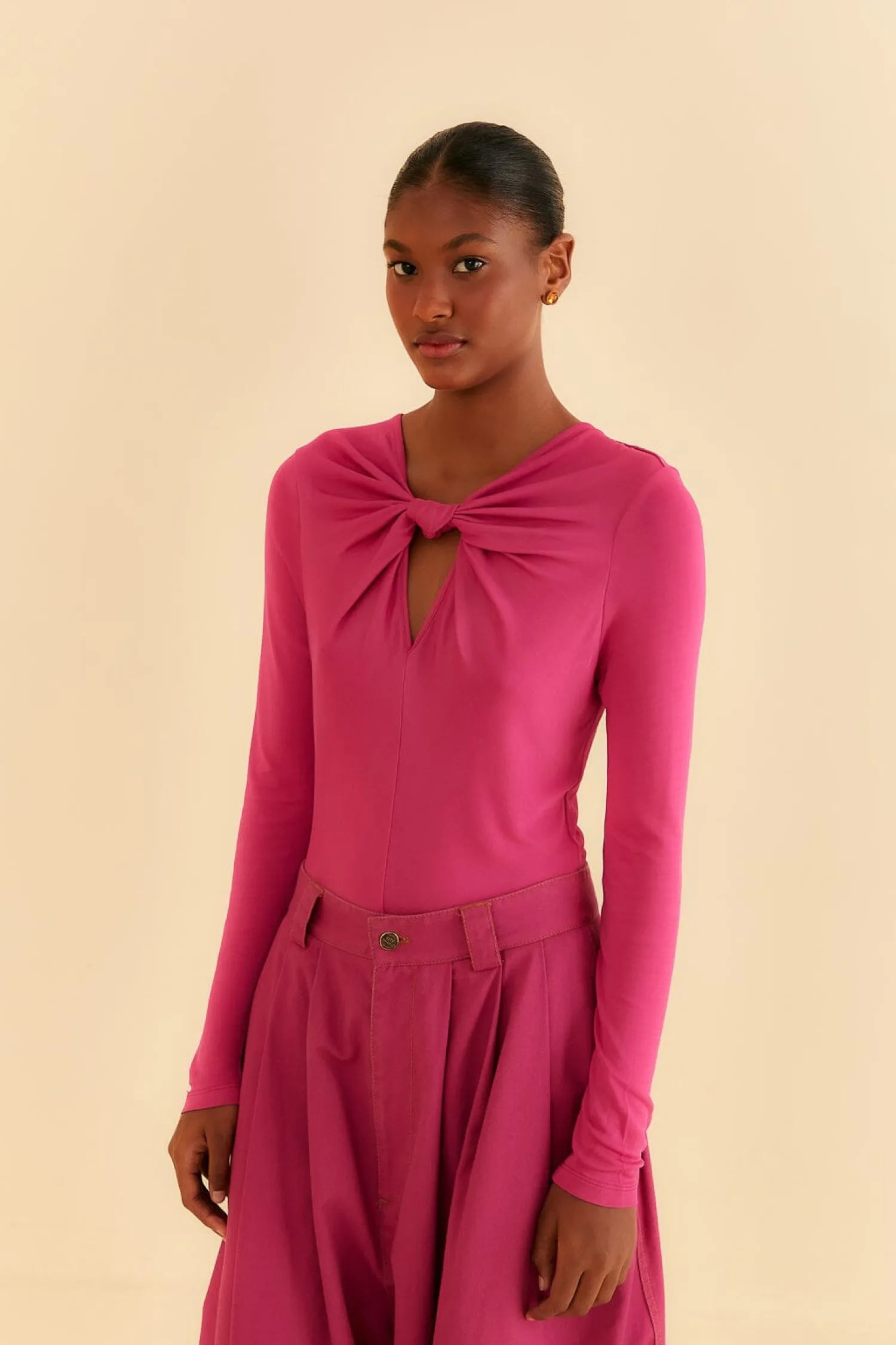 FARM Rio PINK LONG SLEEVE BODYSUIT