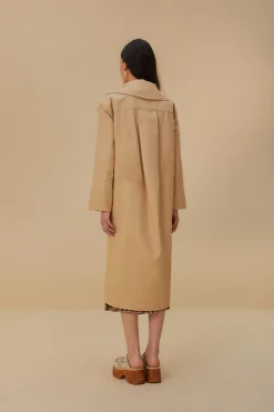 FARM Rio POCKETS OVER NUDE TRENCH COAT