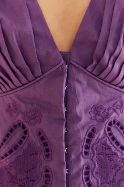 FARM Rio  PURPLE CROPPED BLOUSE