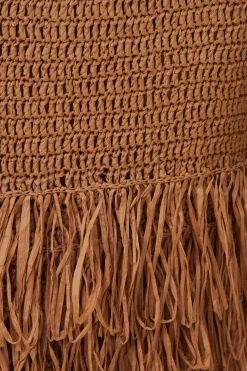 FARM Rio RAFFIA CUT-OUT MIDI DRESS