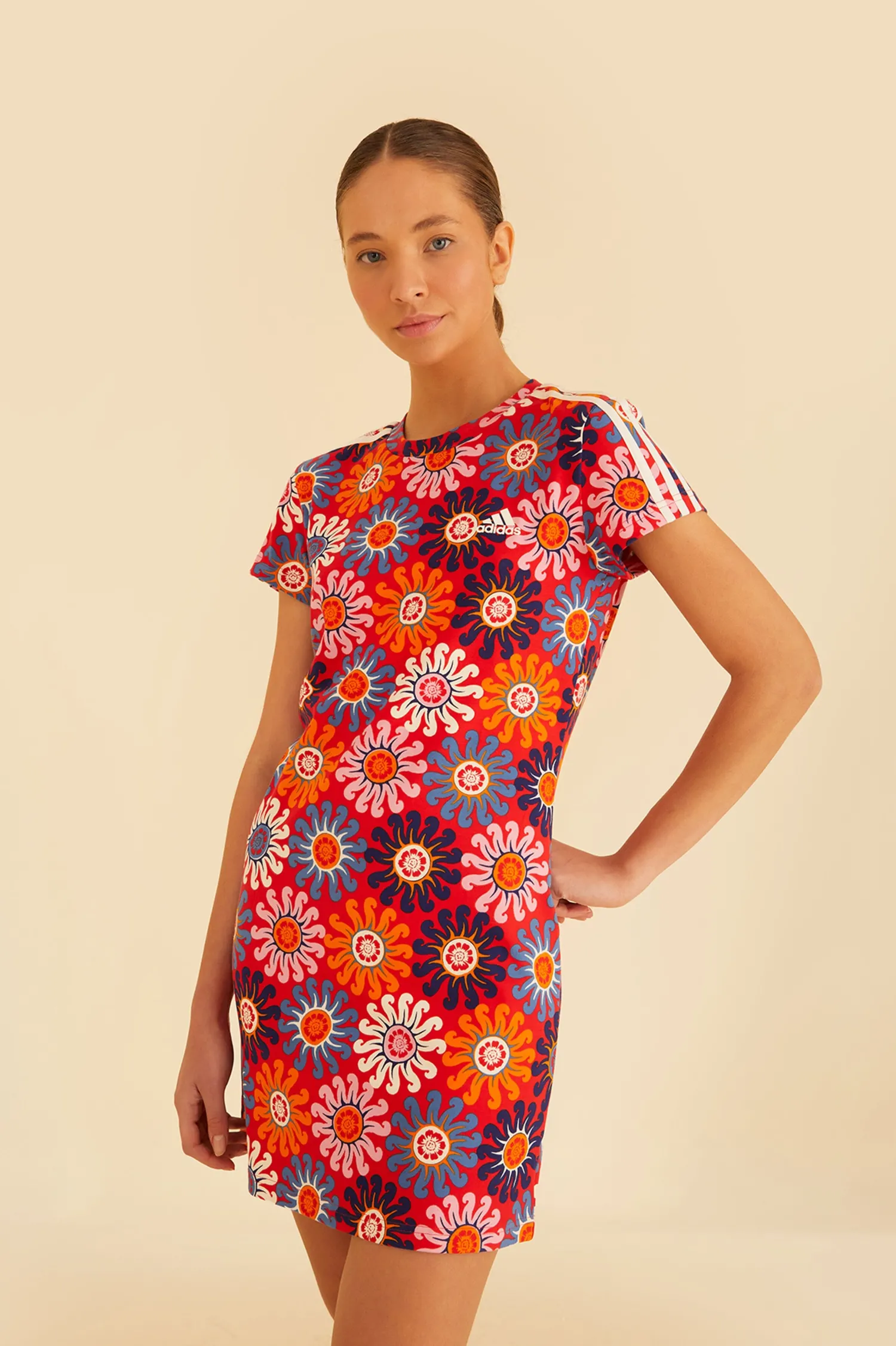 FARM Rio RED ADIDAS FARM DRESS