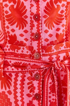 FARM Rio RED JUNGLE SCARF ROMPER