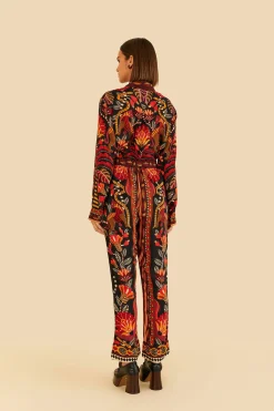 FARM Rio RED NATURE BEAUTY SCARF PANTS