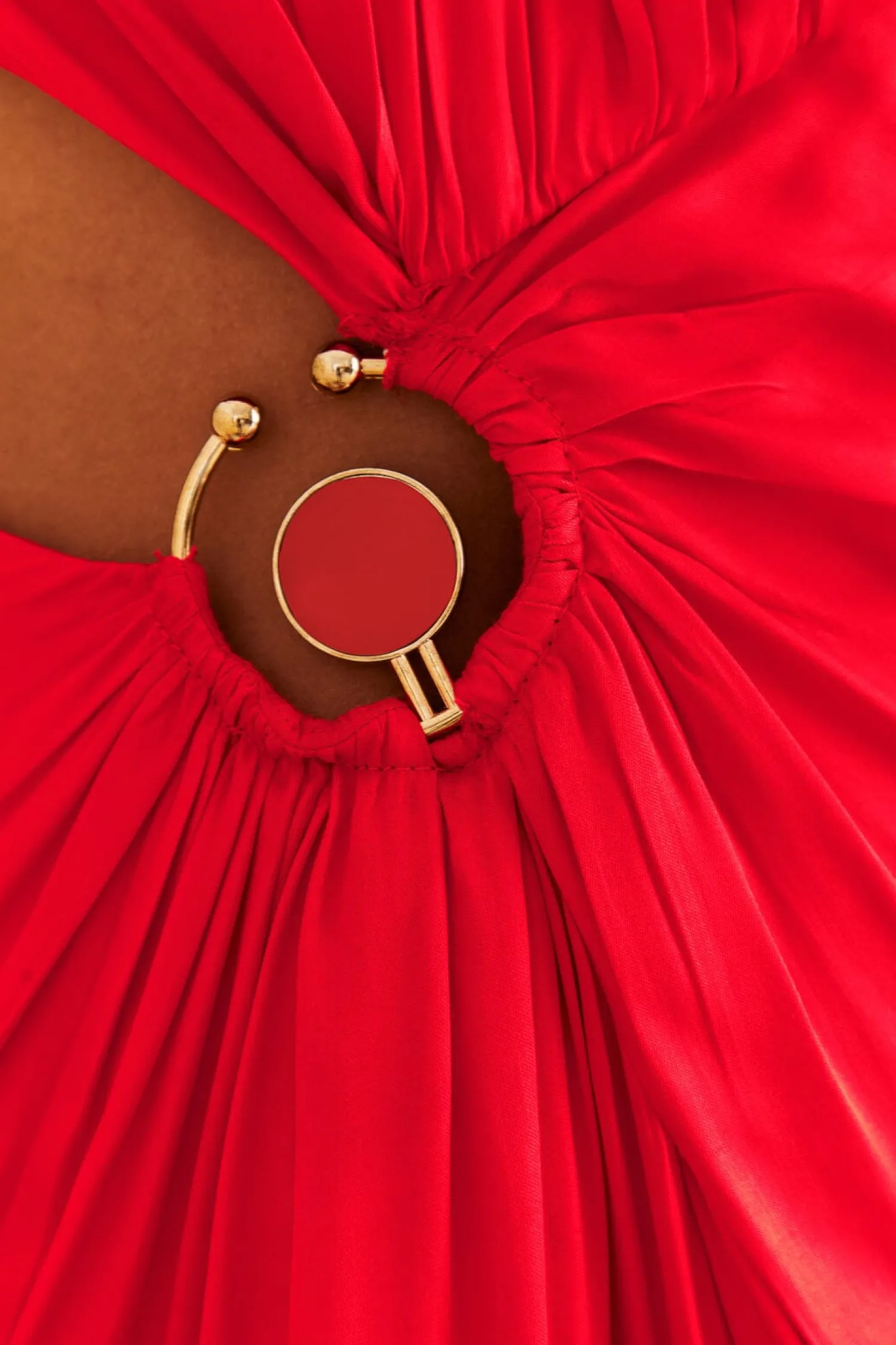 FARM Rio RED ONE SHOULDER MAXI DRESS