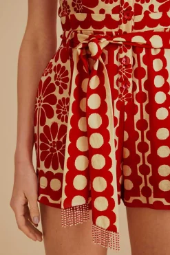 FARM Rio RED PALERMO SLEEVELESS ROMPER