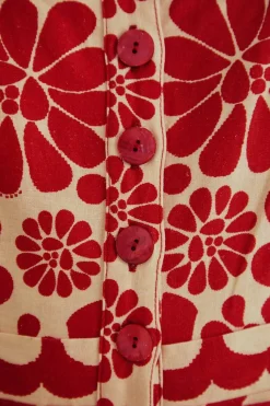 FARM Rio RED PALERMO SLEEVELESS ROMPER