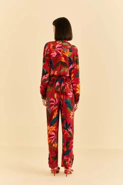 FARM Rio  RED ROOSTER LEAVES PANTS