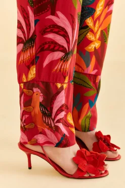 FARM Rio  RED ROOSTER LEAVES PANTS