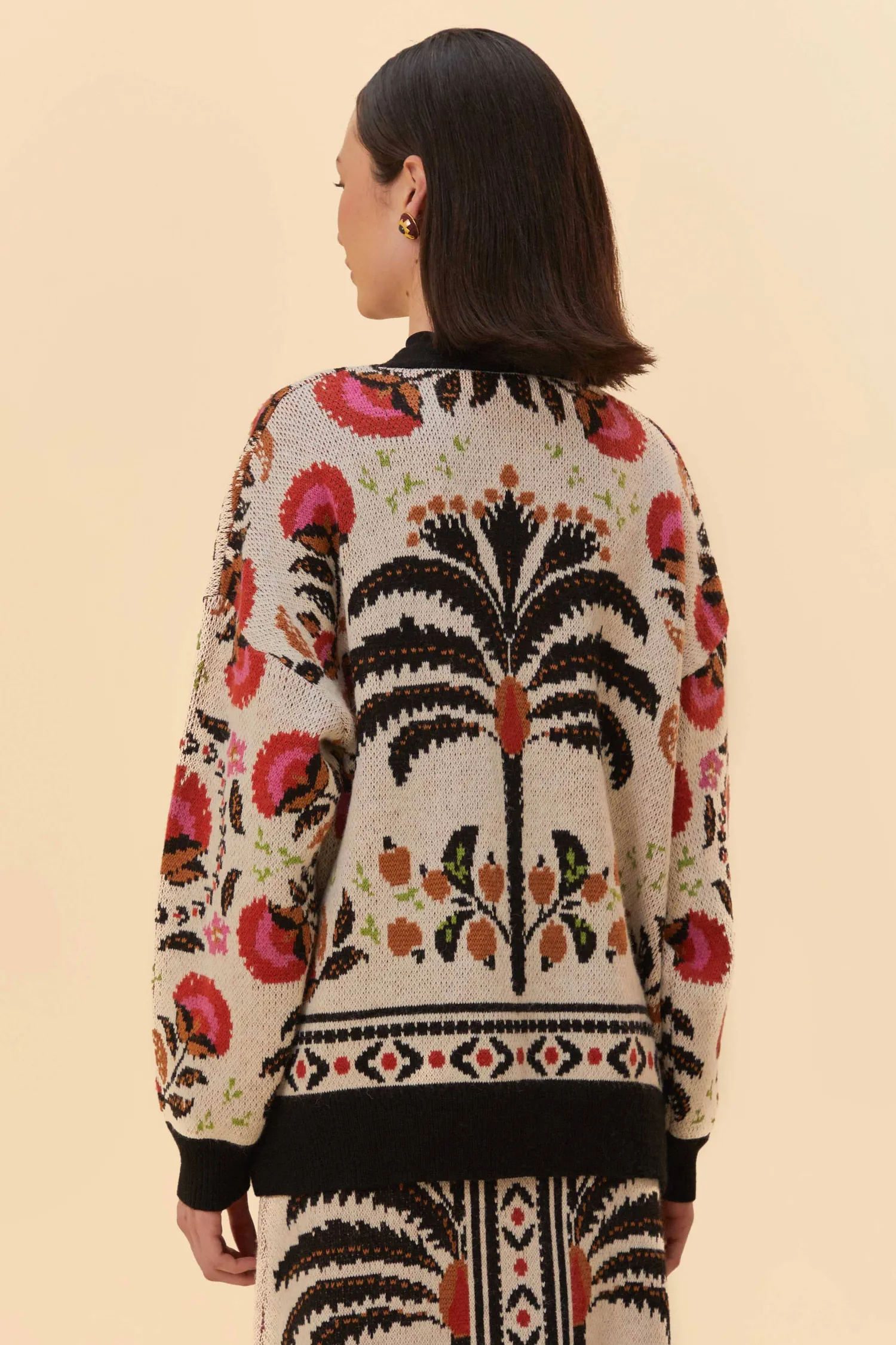 FARM Rio SAND PALMS PARADISE KNIT CARDIGAN